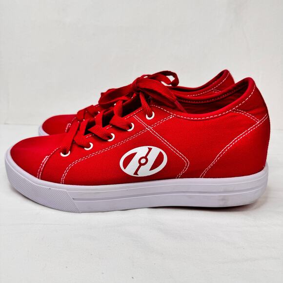 Heelys Red Pro 20 Canvas Lace Up Wheeled Roller Skate Shoes HES10456 Mens Size 8 - Picture 3 of 8